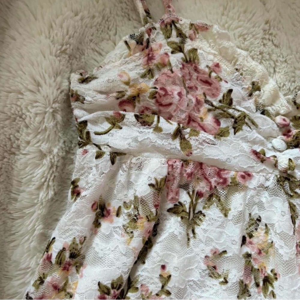 🎀Liz Lisa Japan Rose Lace Dress – Ruffle Cottagecore Fairy Y2K – Rare! - Picture 9 of 10